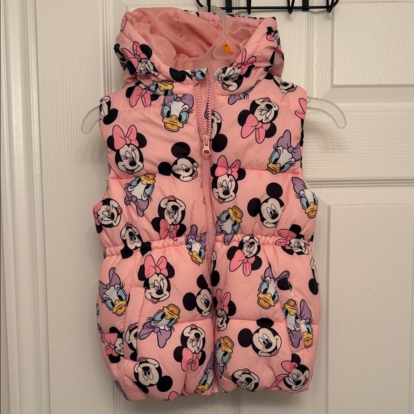 LC Waikiki Other - Pink Minnie Mouse Hooded Puffer Vest for Kids
